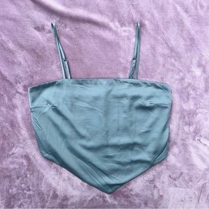 light blue satin cami top